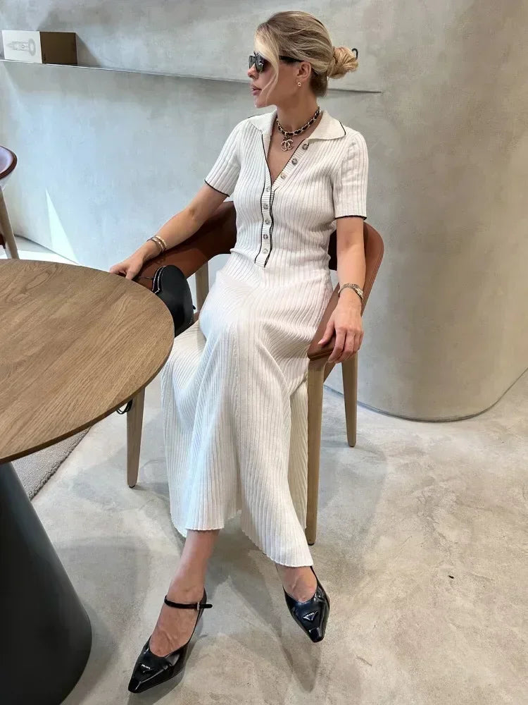 Andreina - Beata Maxi Dress Silk Glamor by Ares Milano