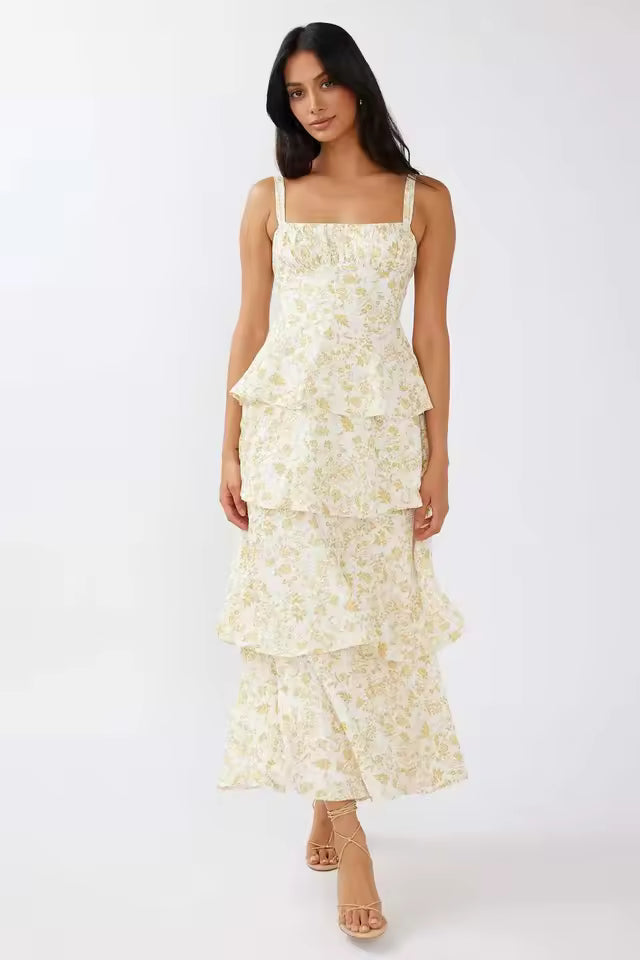 Rachele - Floral Maxi Dress Silk by Ares Milano