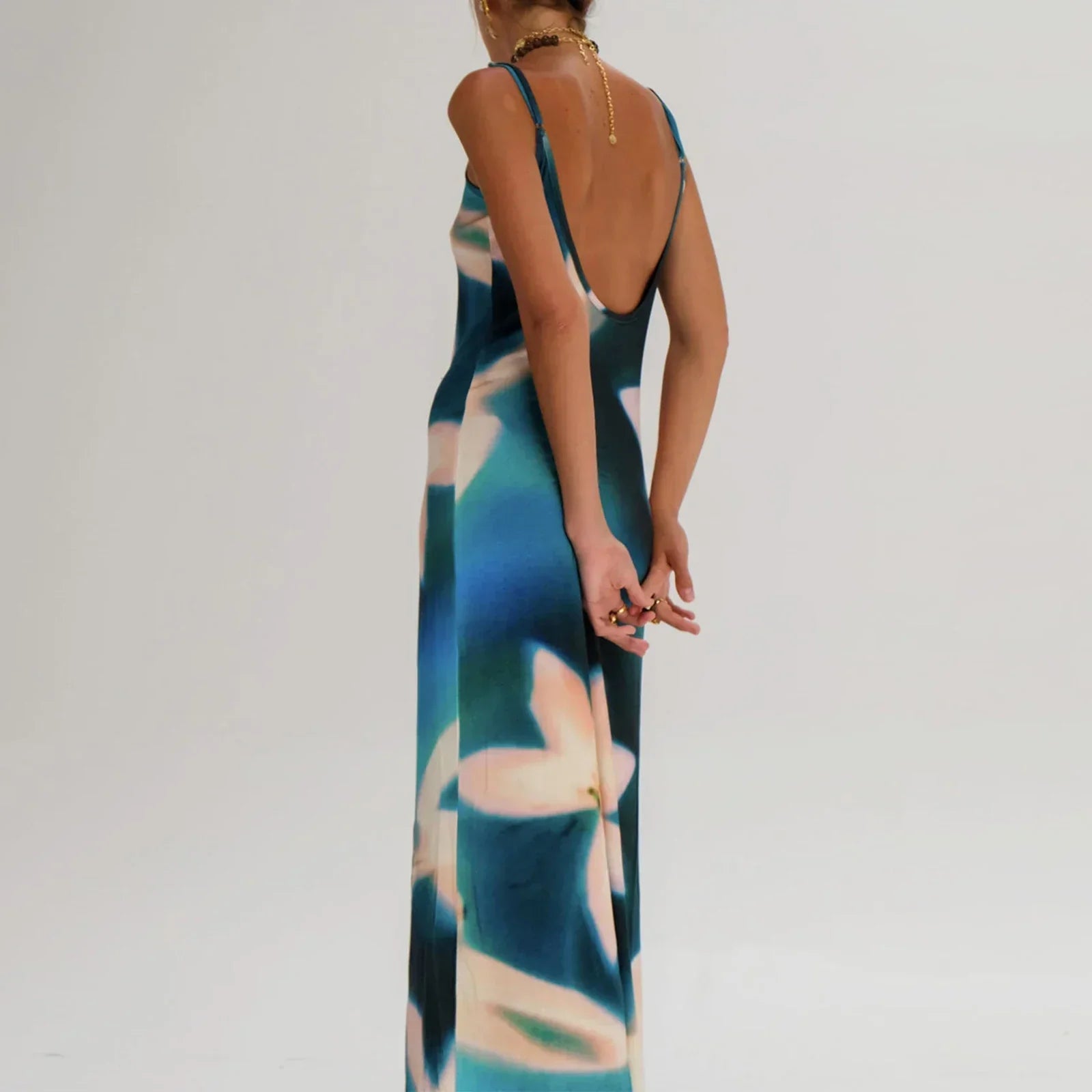 Eva - Silk Maxi Dress by Ares Milano