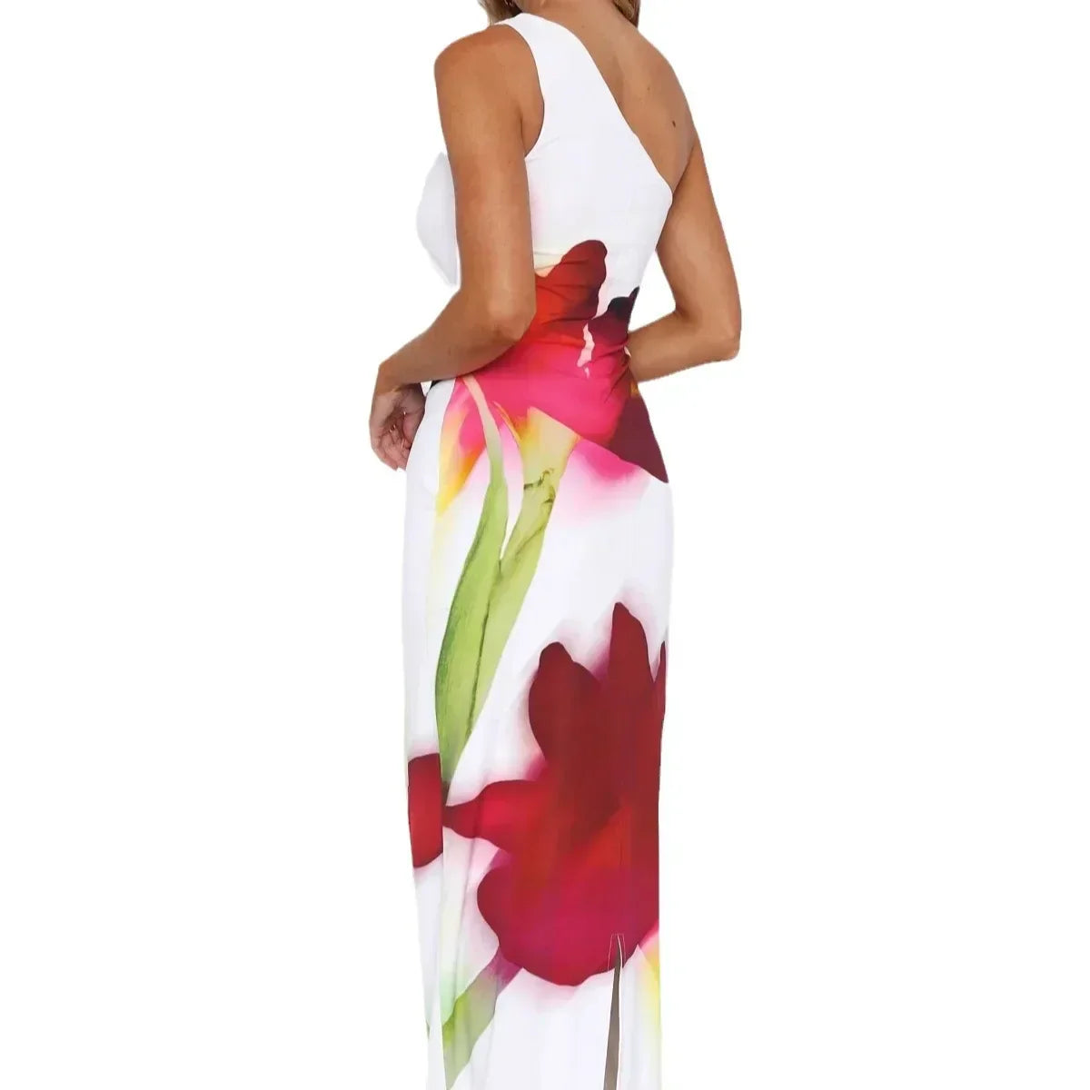 Erica - Silk Maxi Dress Painterly Florals by Ares Milano