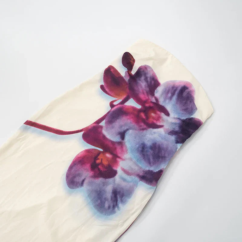 Evelina - Orchid Silk Dress by Ares Milano