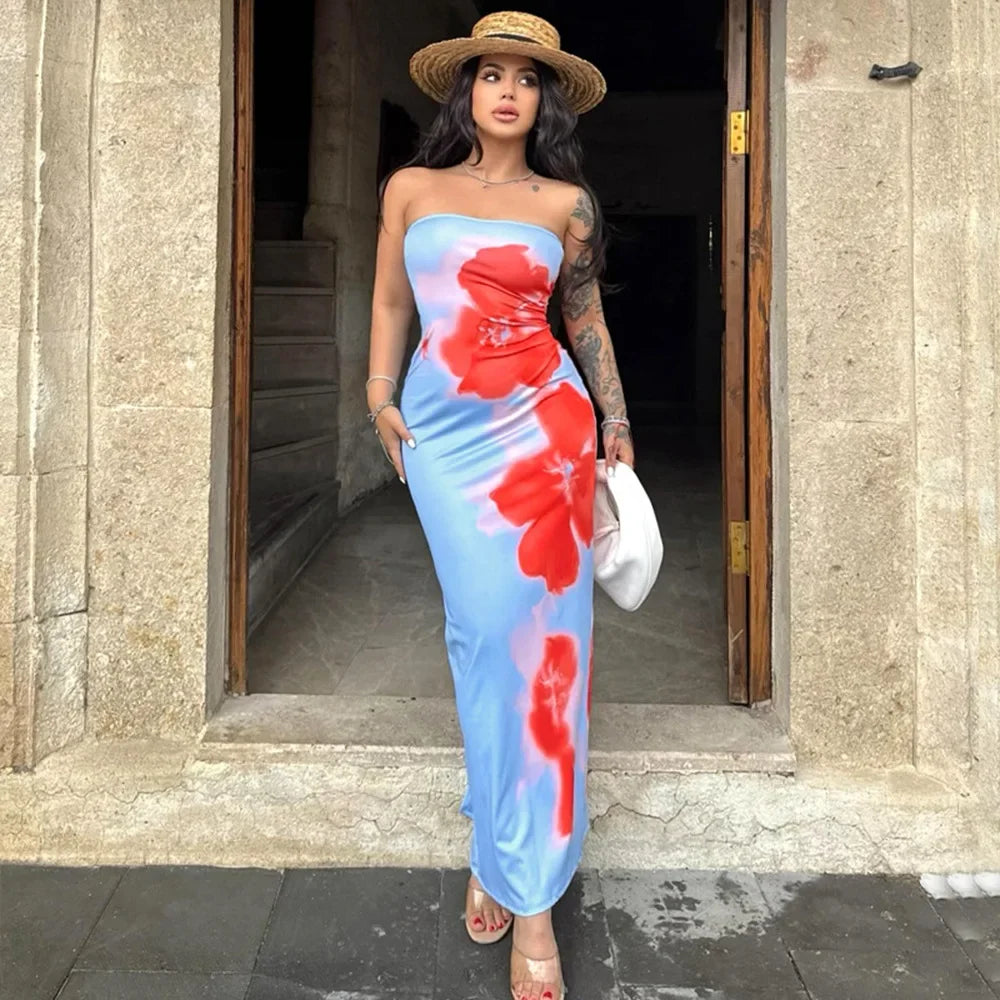 Costanza - Floral Maxi Dress by Ares Milano