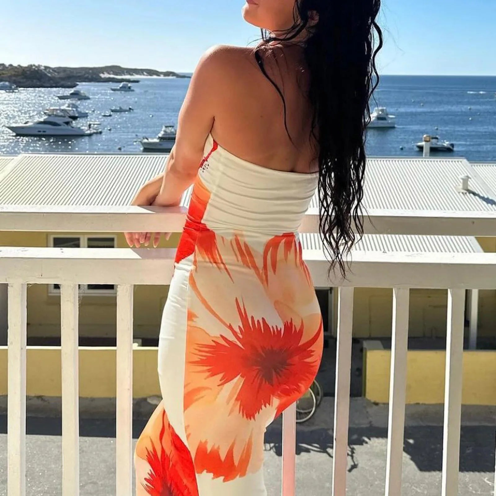 Ginevra - Floral Strapless Maxi Dress by Ares Milano