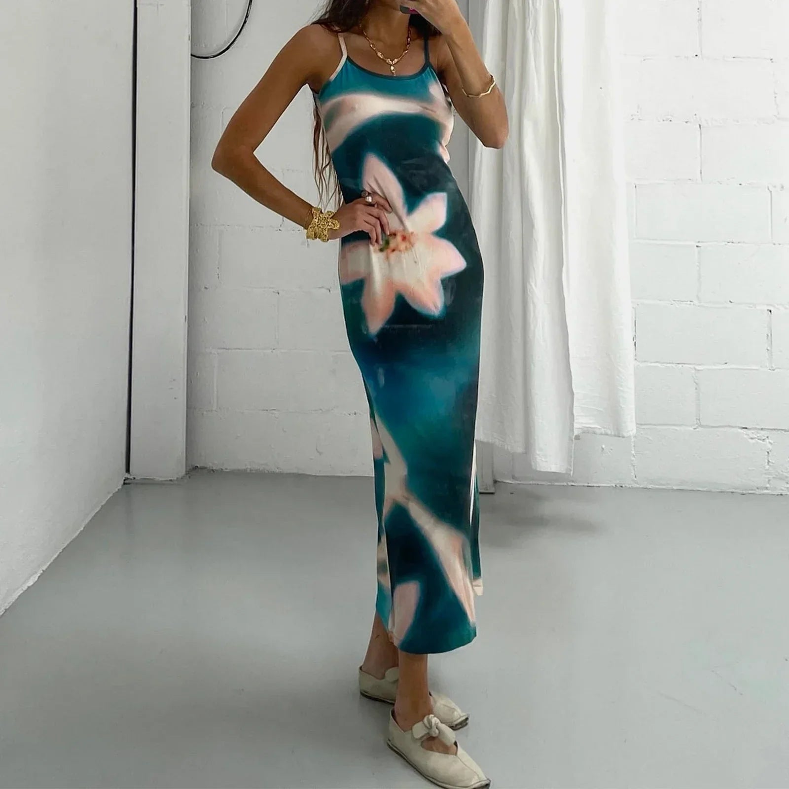 Eva - Silk Maxi Dress by Ares Milano