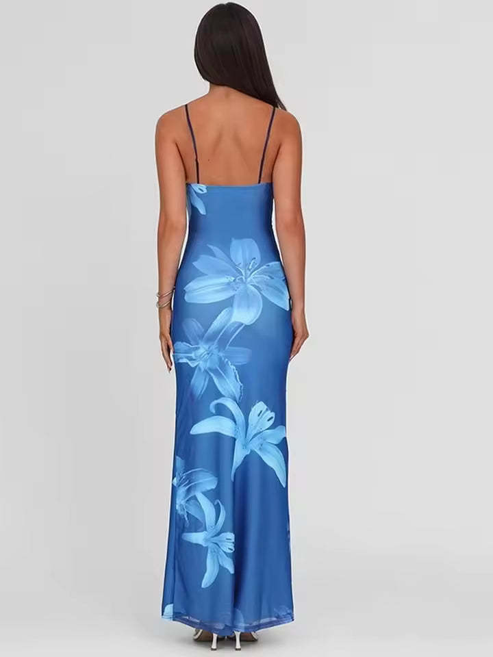 Prospera - Silk Floral Maxi Dress by Ares Milano