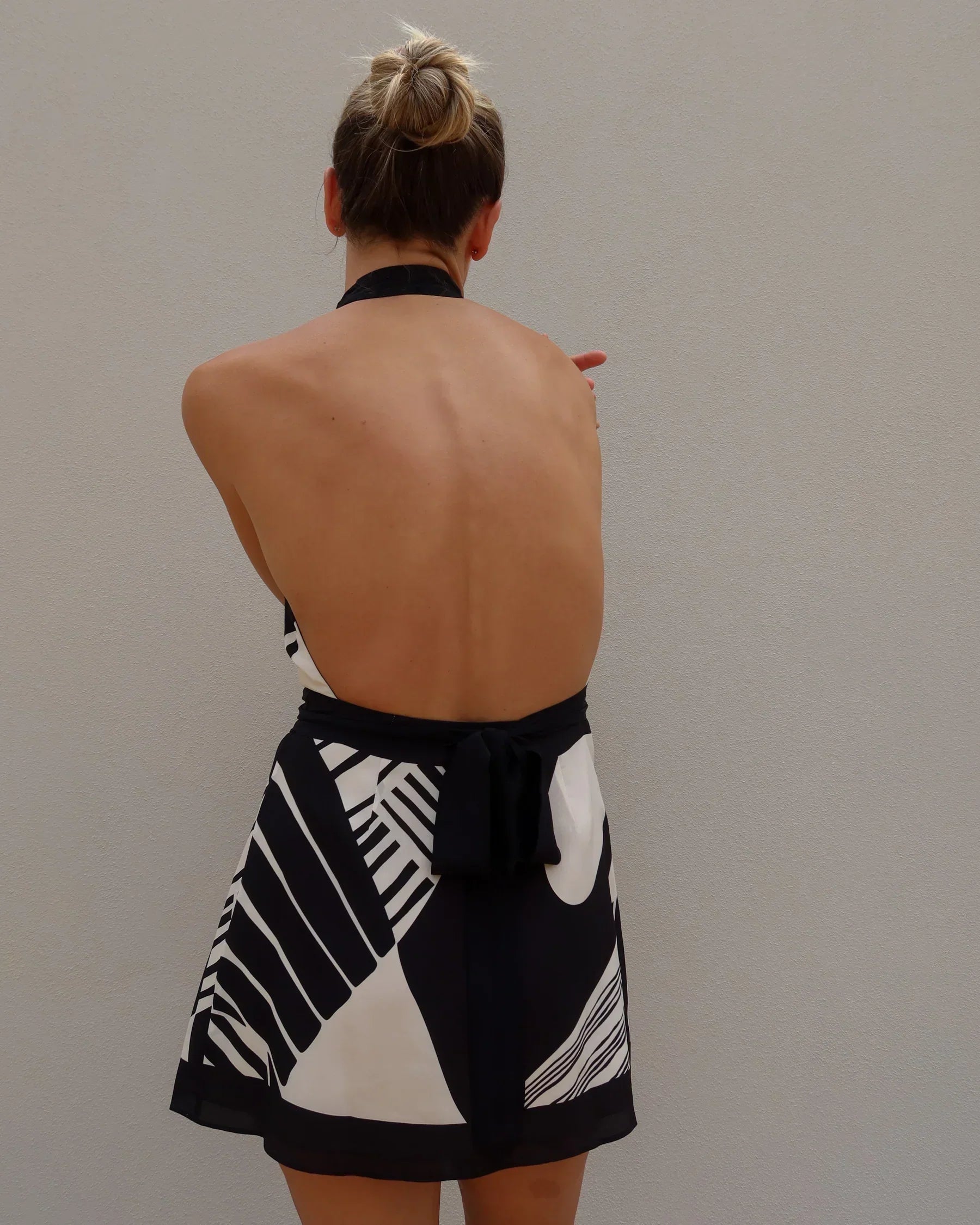 Carolina - Silk Halter Wrap Dress by Ares Milano