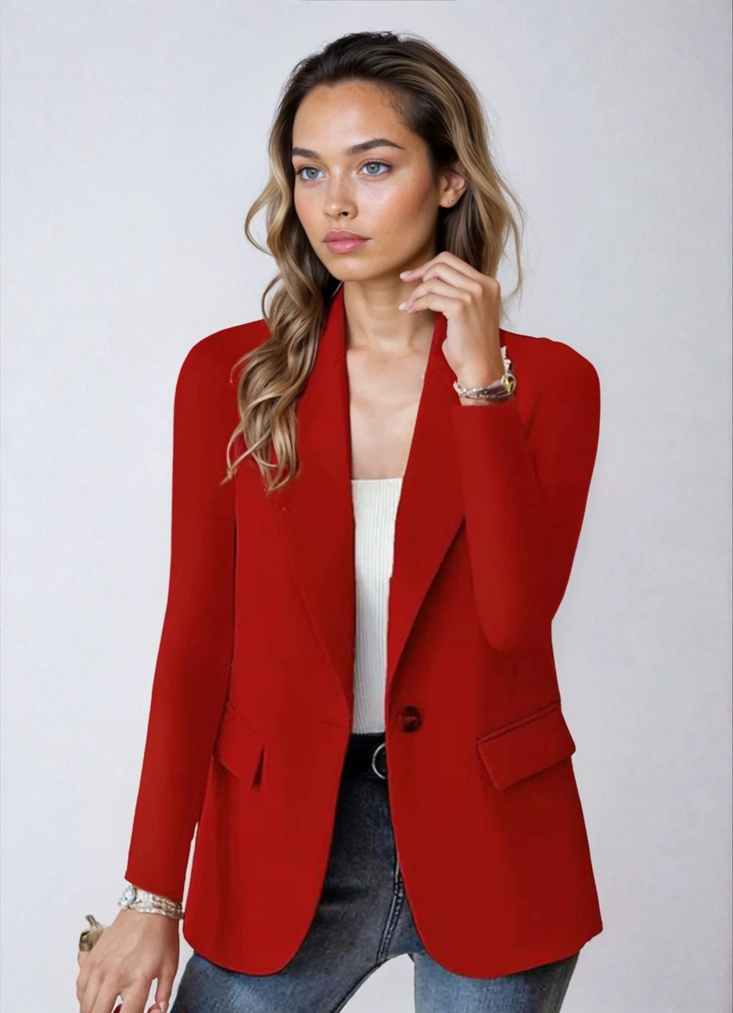 Amelia - Isla Cashmere Blazer Jacket by Ares Milano