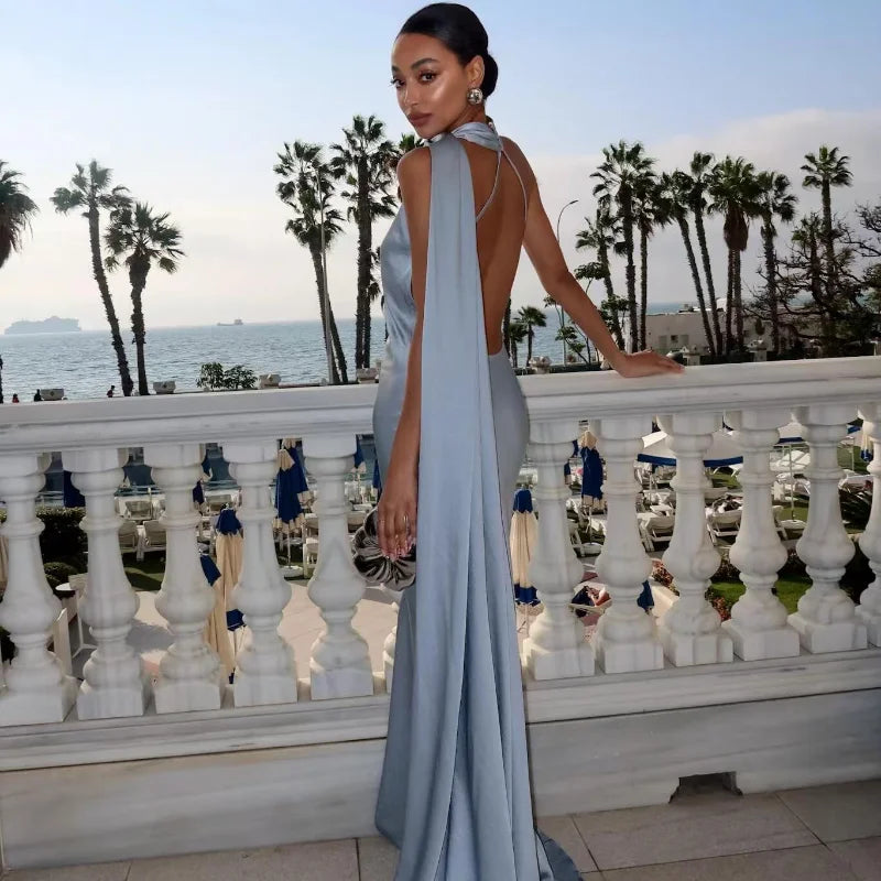 Lidia - One Shoulder Satin Maxi by Ares Milano