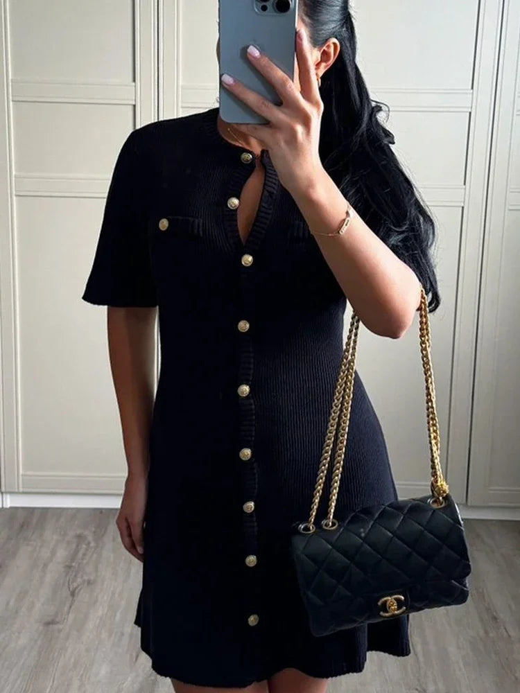 Fernanda - Rib Knit Dress by Ares Milano