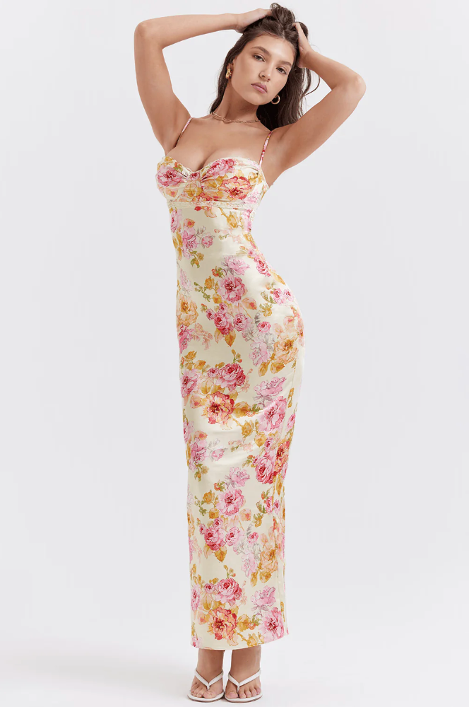 Ottavia - Floral Maxi Dress by Ares Milano