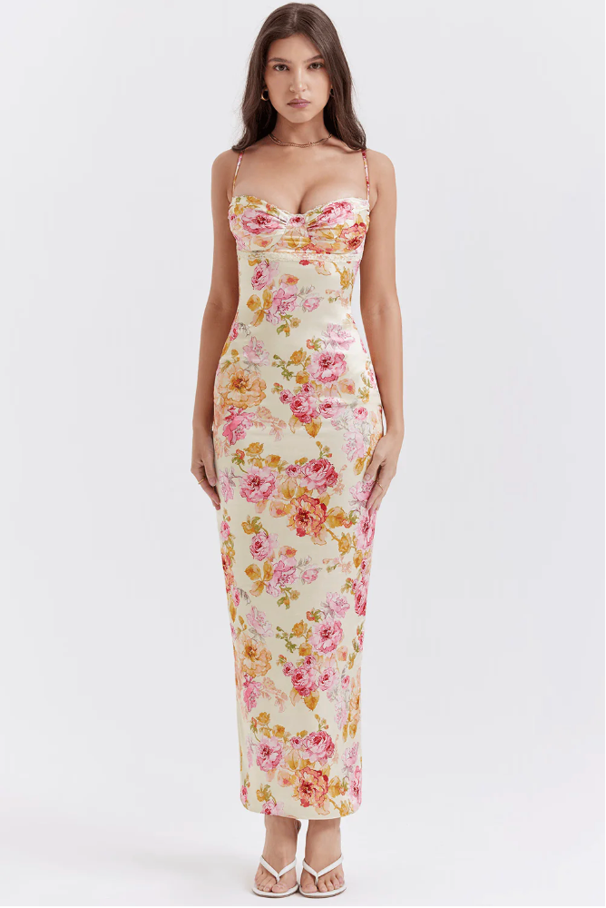 Ottavia - Floral Maxi Dress by Ares Milano