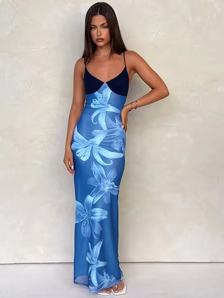 Prospera - Silk Floral Maxi Dress by Ares Milano