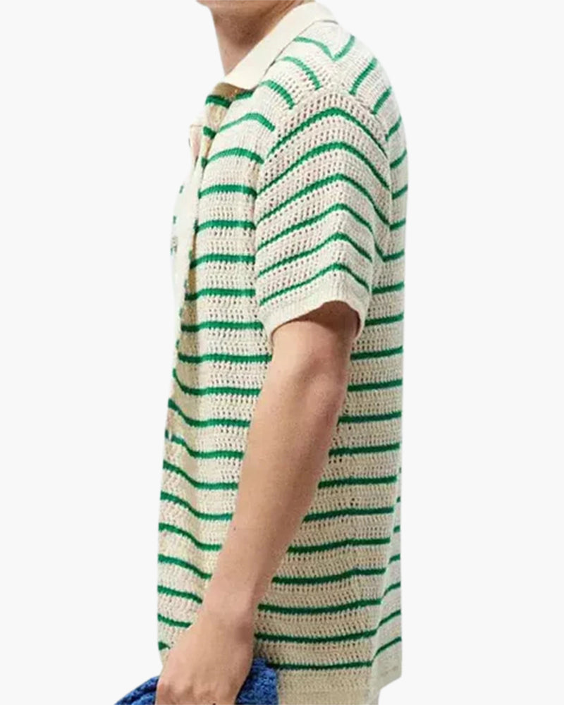 Demetrio - Mesh Button Shirt by Ares Milano