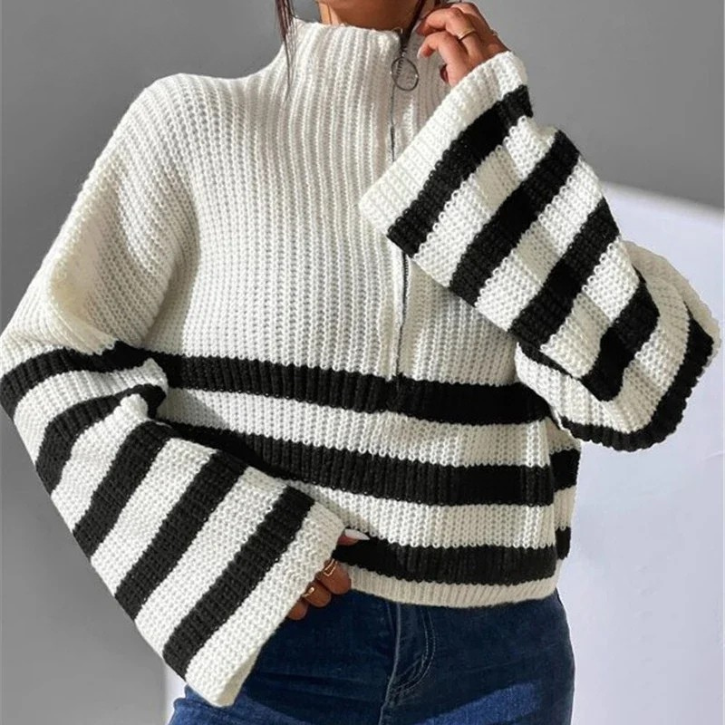 Ursina - Zippered Top Stripes by Ares Milano