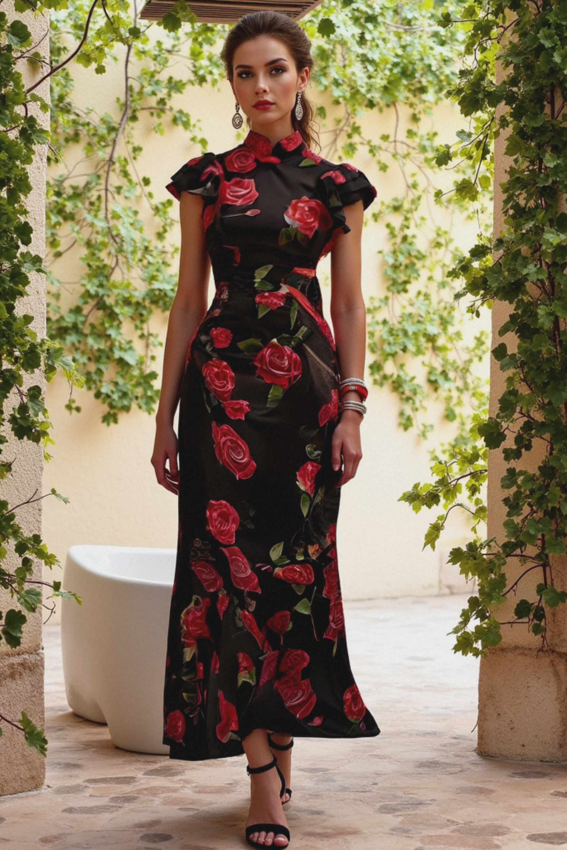 Flora - Pink Floral Dress by Ares Milano