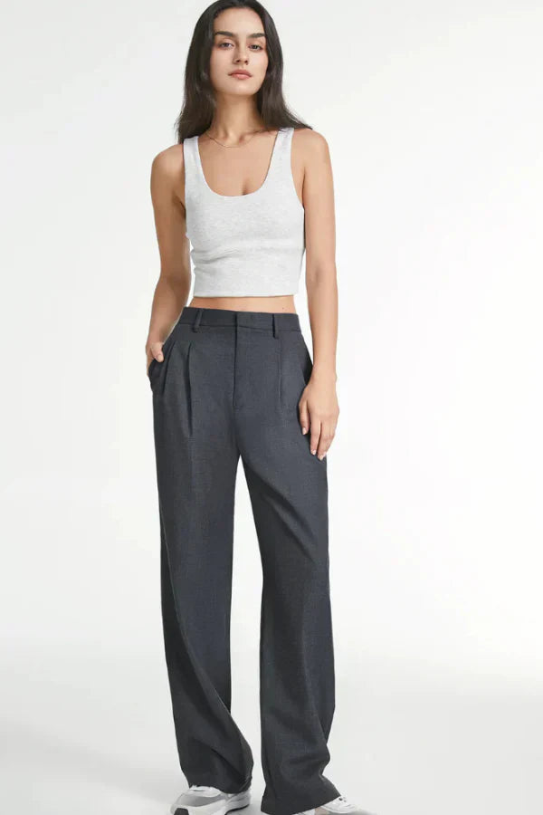 Severina - Charcoal Tailored Pants by Ares Milano
