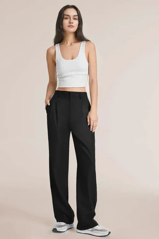 Serena - Black Tailored Pants by Ares Milano