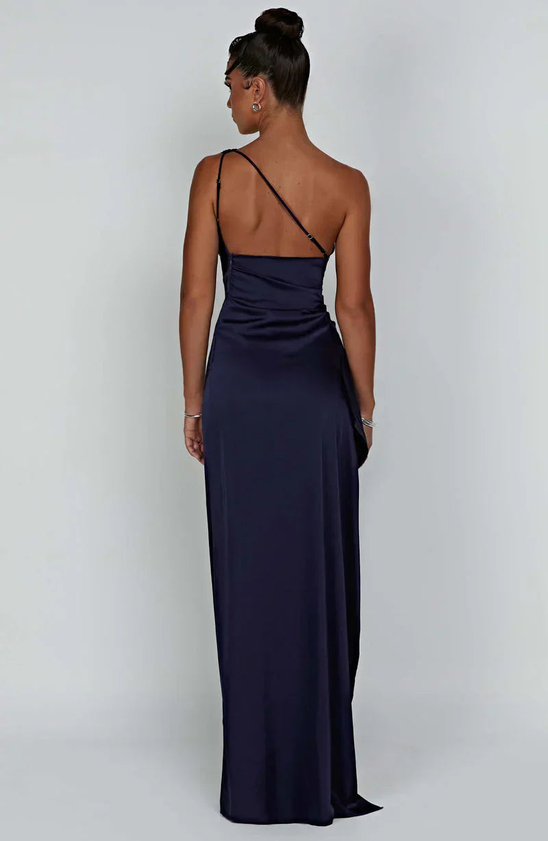 Onorina - One Shoulder Satin Maxi Lux by Ares Milano
