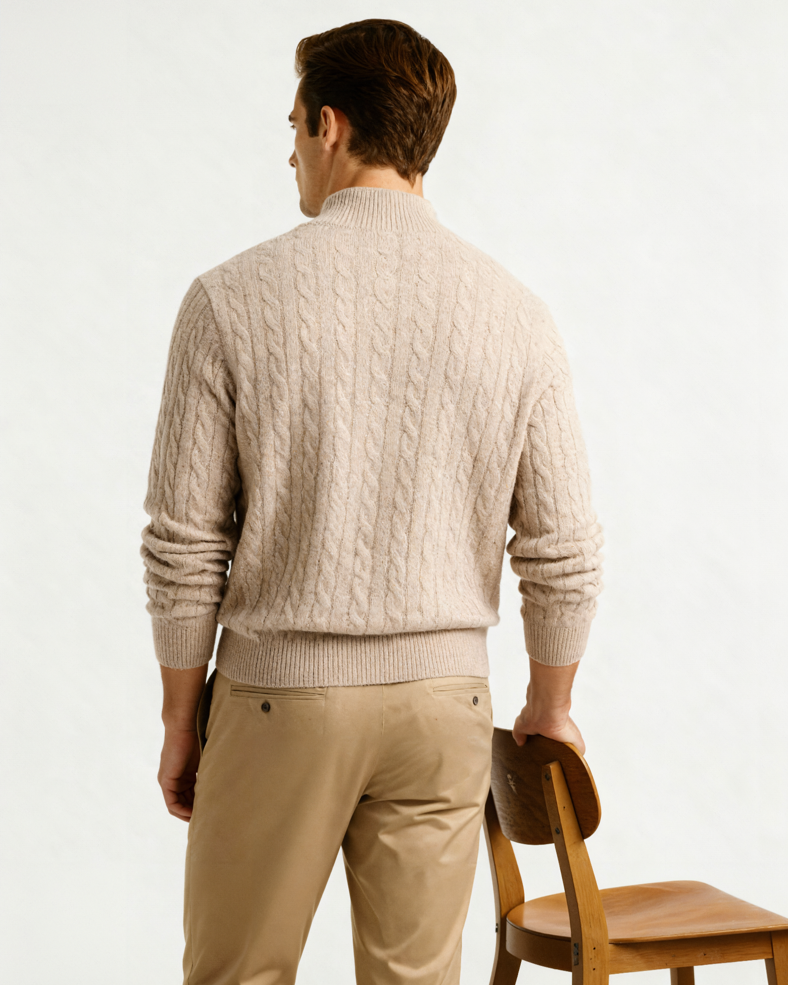 Vittorio - Cashmere Half Zip Cardigan by Ares Milano