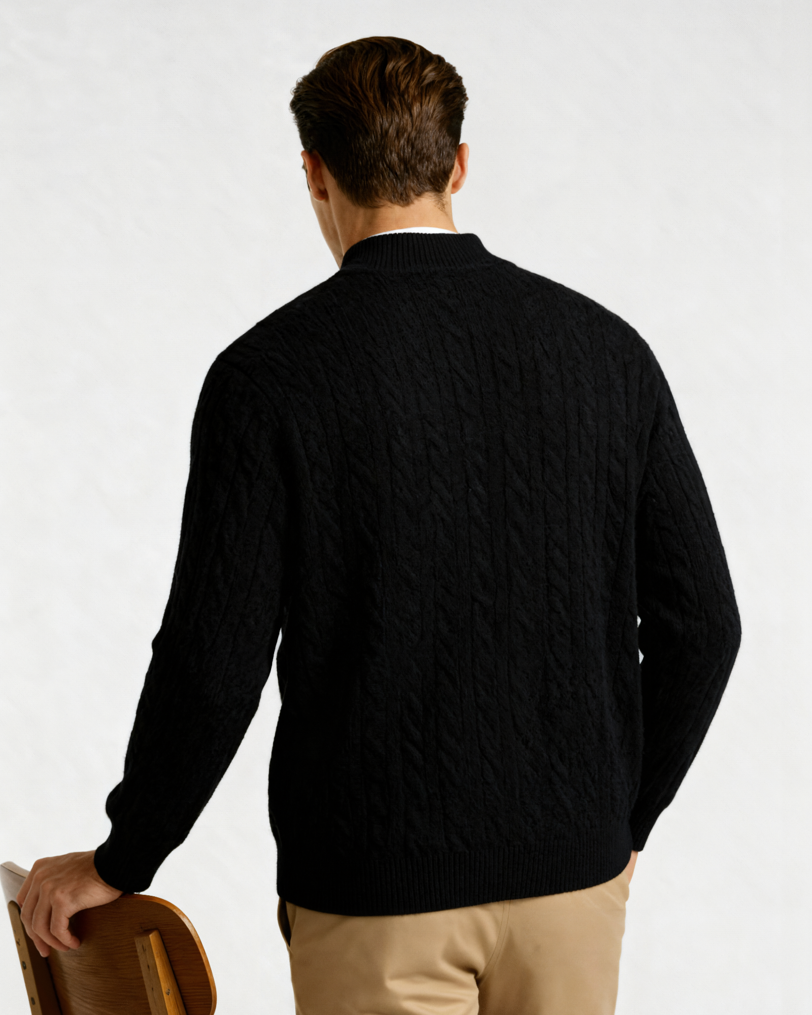 Vittorio - Cashmere Half Zip Cardigan by Ares Milano