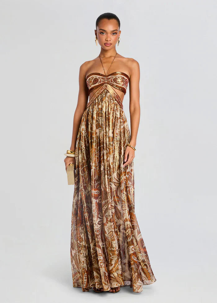 Piera - Silk Strapless Maxi by Ares Milano