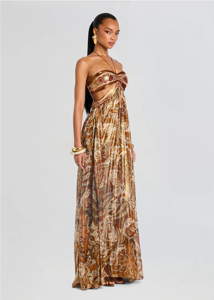 Piera - Silk Strapless Maxi by Ares Milano
