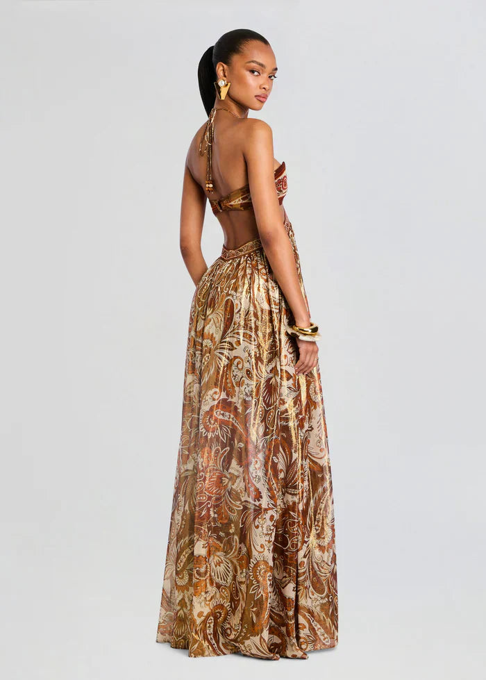 Piera - Silk Strapless Maxi by Ares Milano