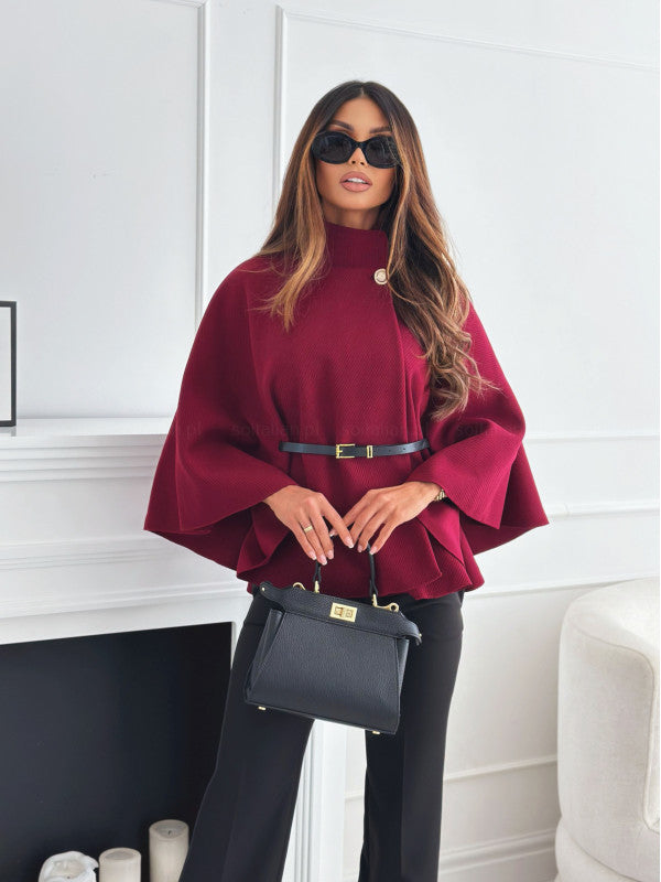 Amedea - Wool Blend Cape Coat by Ares Milano