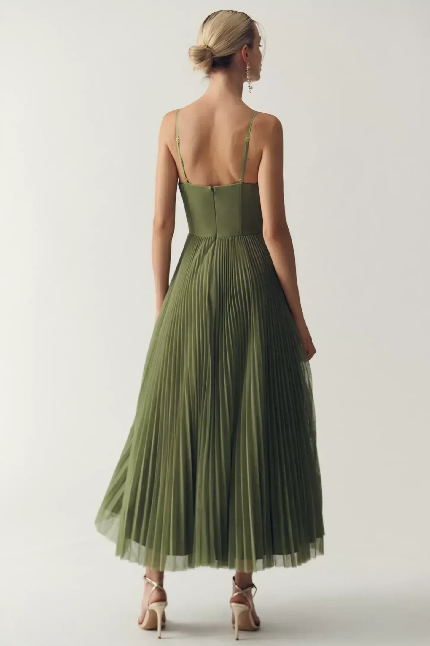 Samuela - Silk Pleated Maxi Dress by Ares Milano