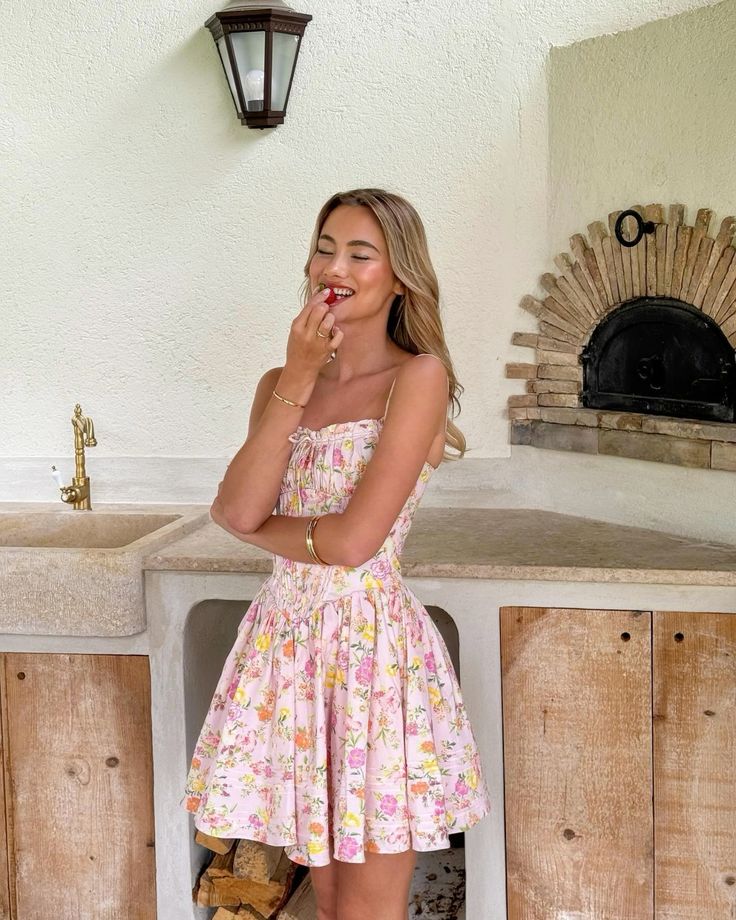 Mirella - Floral Mini Dress by Ares Milano