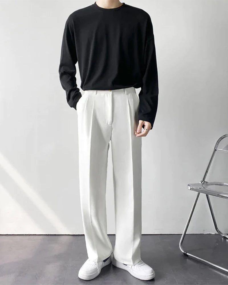 Claudio - Paris Wide Fit Pants Cotton by Ares Milano