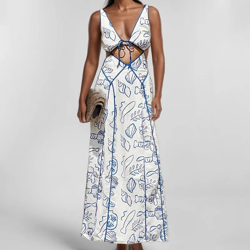 Enrica - Lace Maxi Dress by Ares Milano