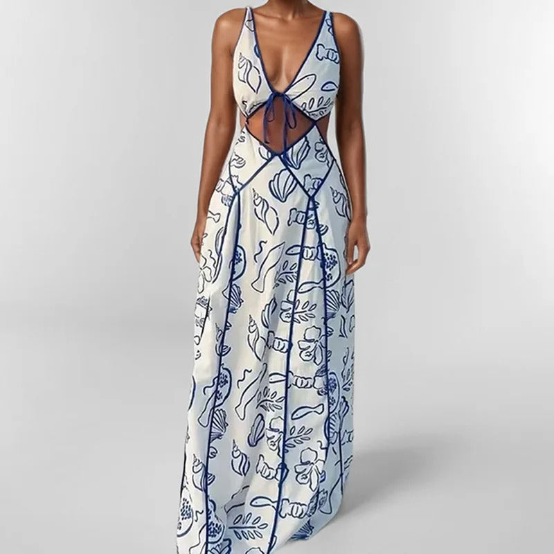 Enrica - Lace Maxi Dress by Ares Milano