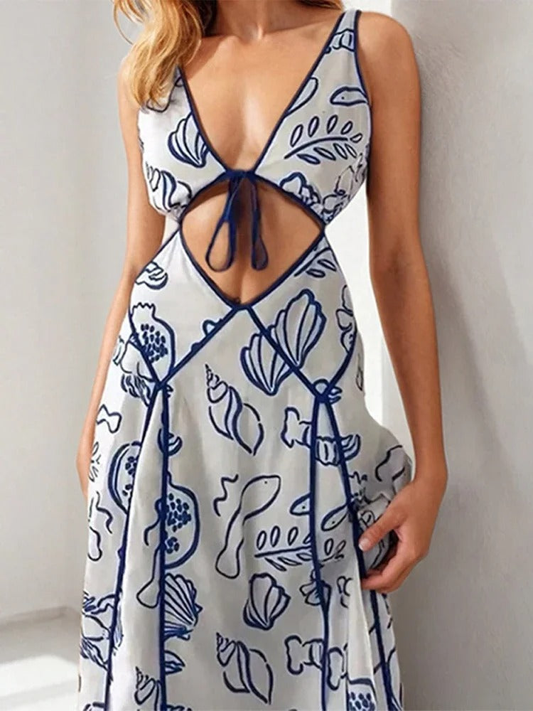 Enrica - Lace Maxi Dress by Ares Milano