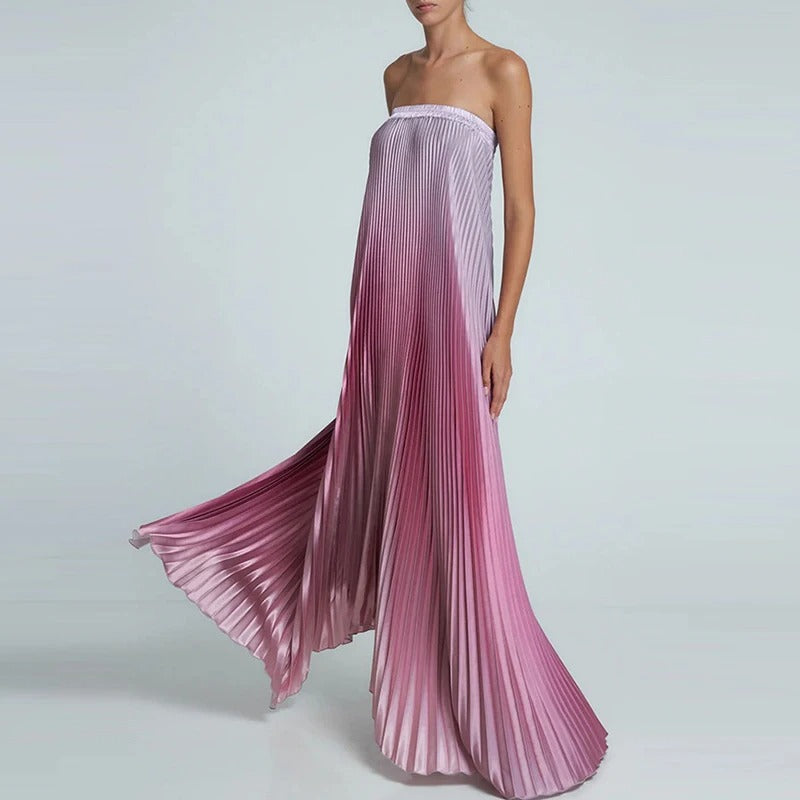 Gelsomina - Strapless Pleated Maxi by Ares Milano