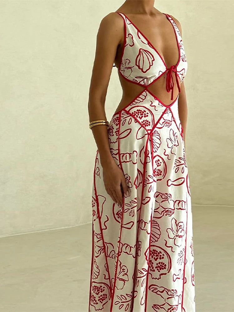 Enrica - Lace Maxi Dress by Ares Milano