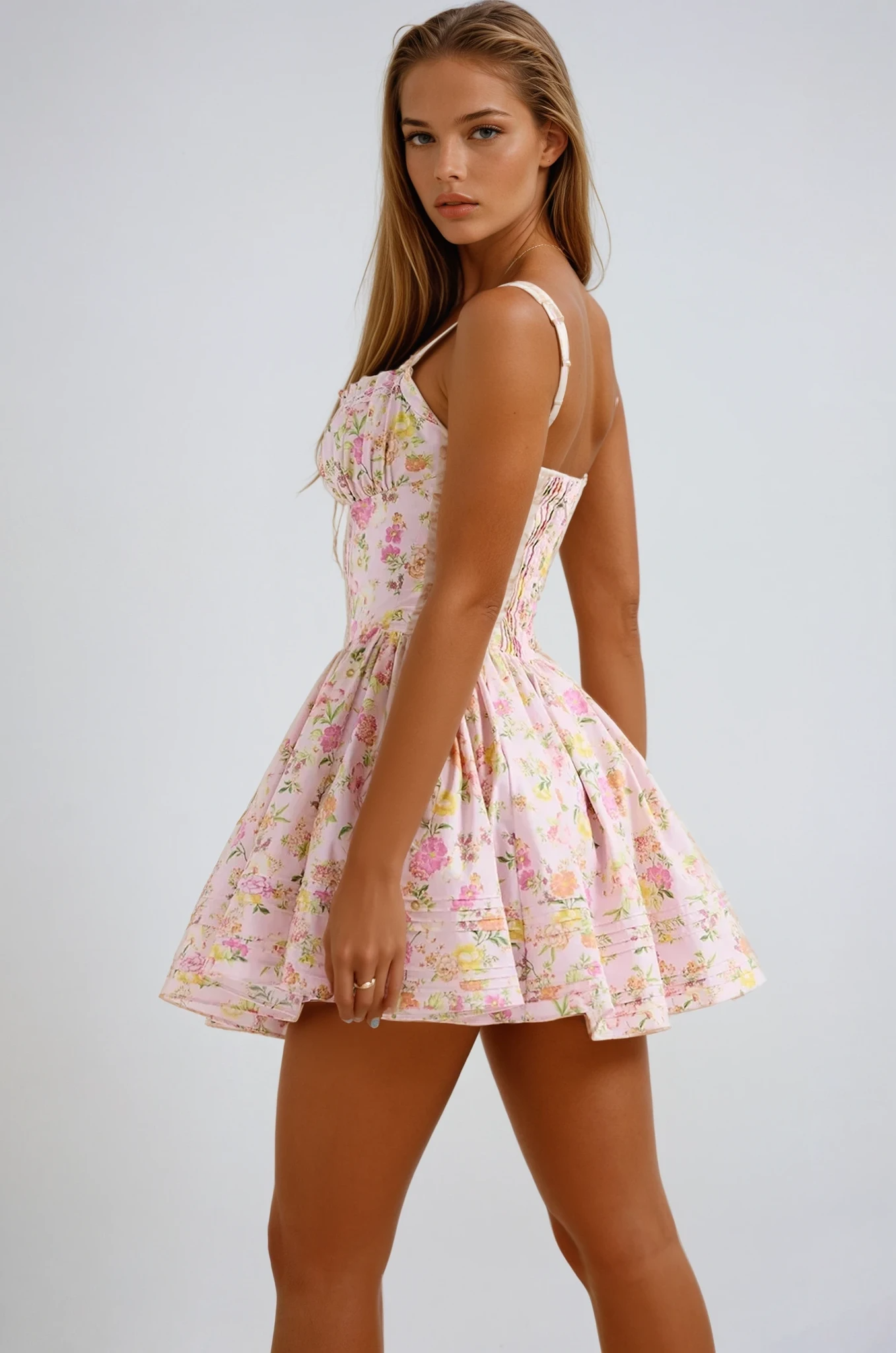 Mirella - Floral Mini Dress by Ares Milano