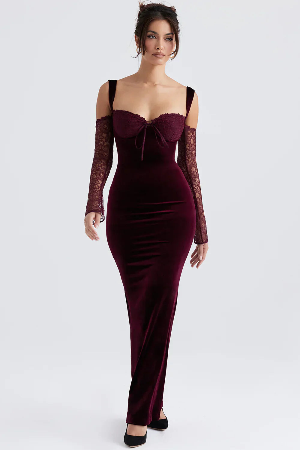 Savina - Satin Maxi Dress by Ares Milano