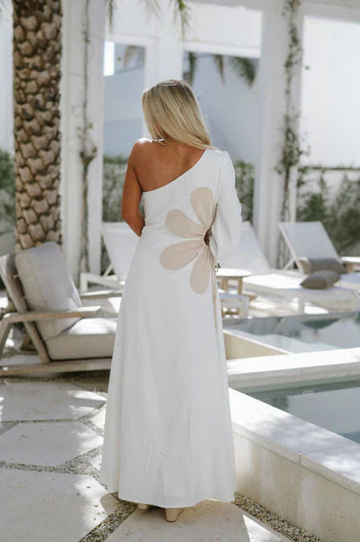 Maddalena - One-Shoulder Chiffon Maxi by Ares Milano