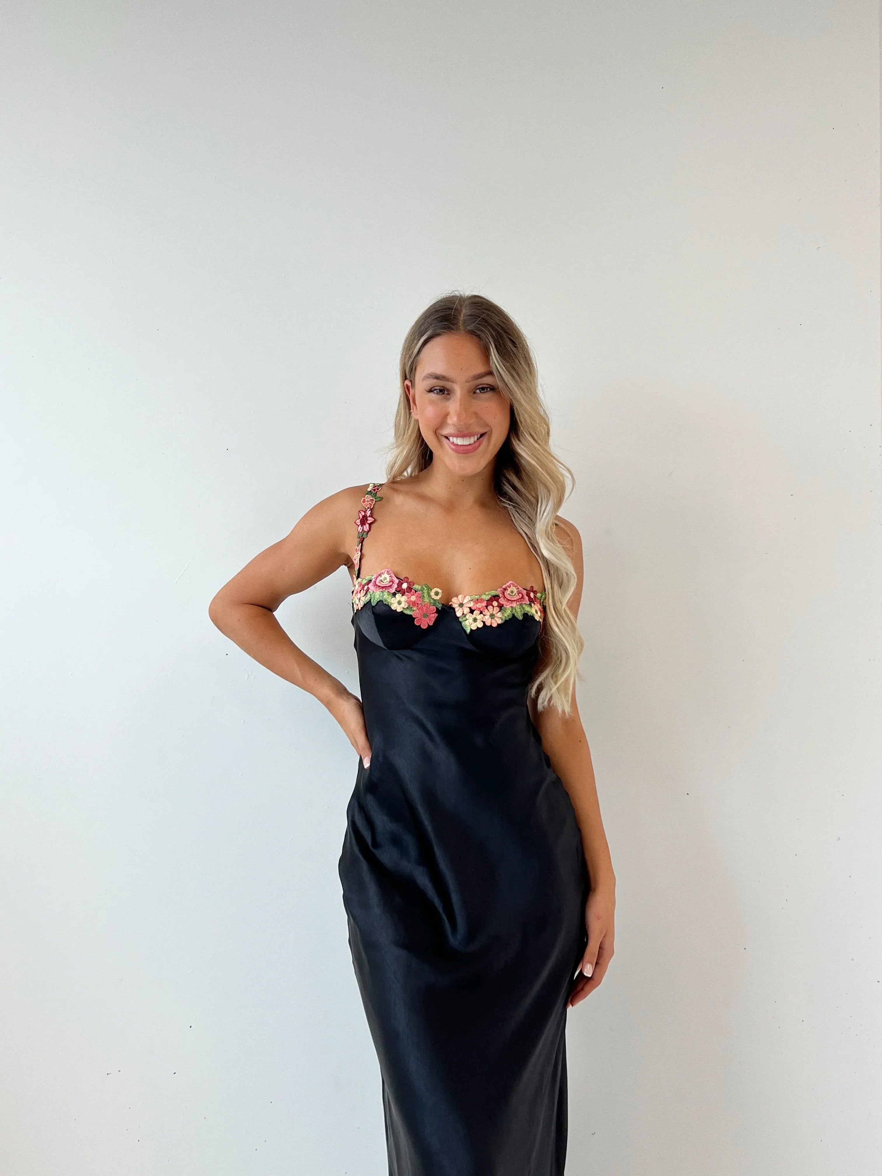 Matilda - Isolina Satin Maxi Dress II by Ares Milano