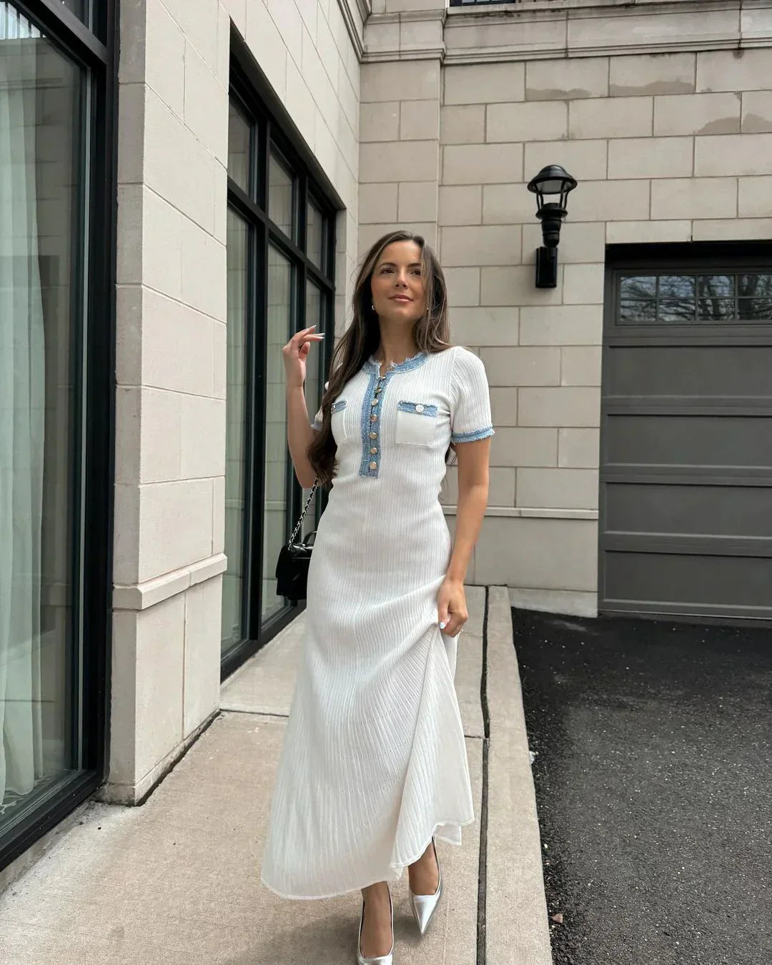 Loreta - Knit Maxi Dress by Ares Milano