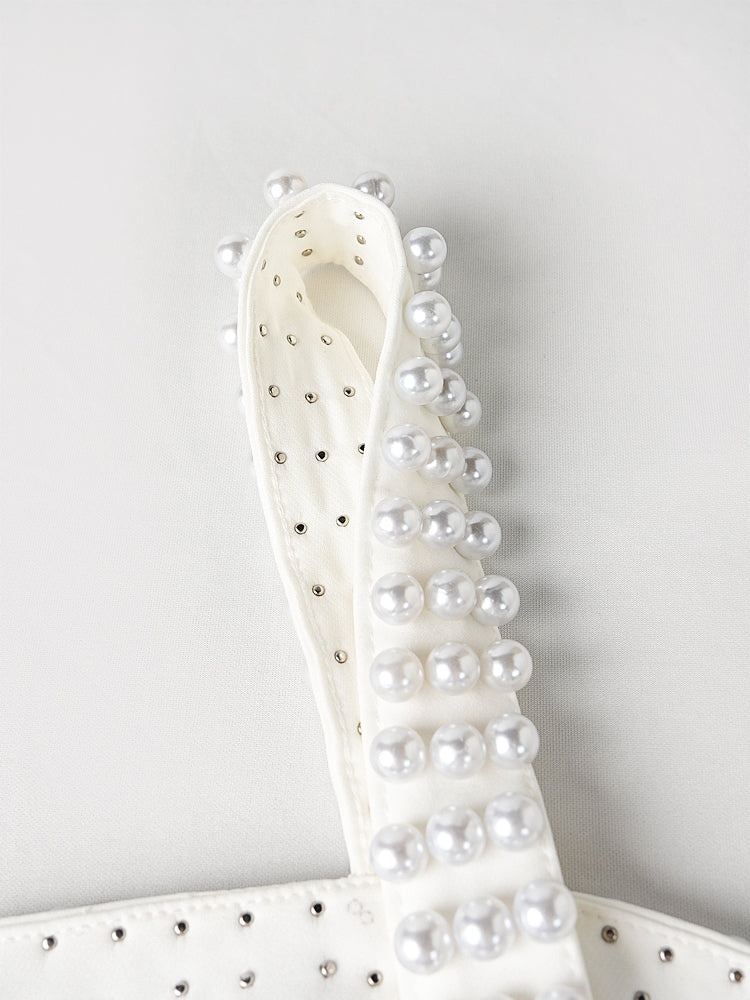 Immacolata - Pearl Strap Dress by Ares Milano