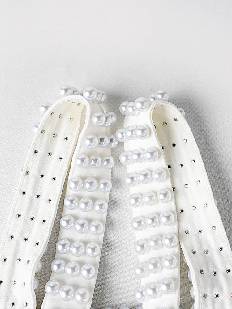 Immacolata - Pearl Strap Dress by Ares Milano