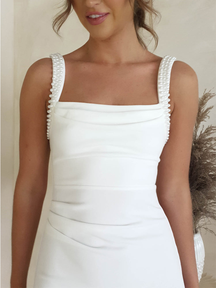 Immacolata - Pearl Strap Dress by Ares Milano