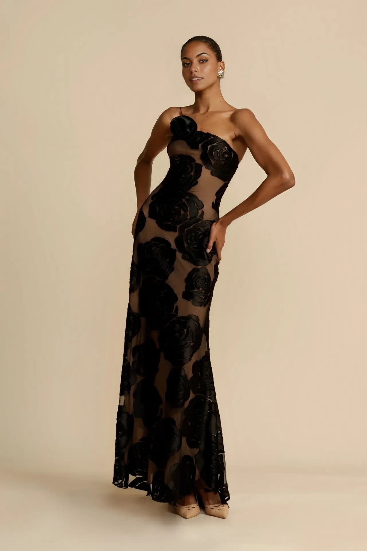 Benedetta - Embroidered Maxi Dress by Ares Milano