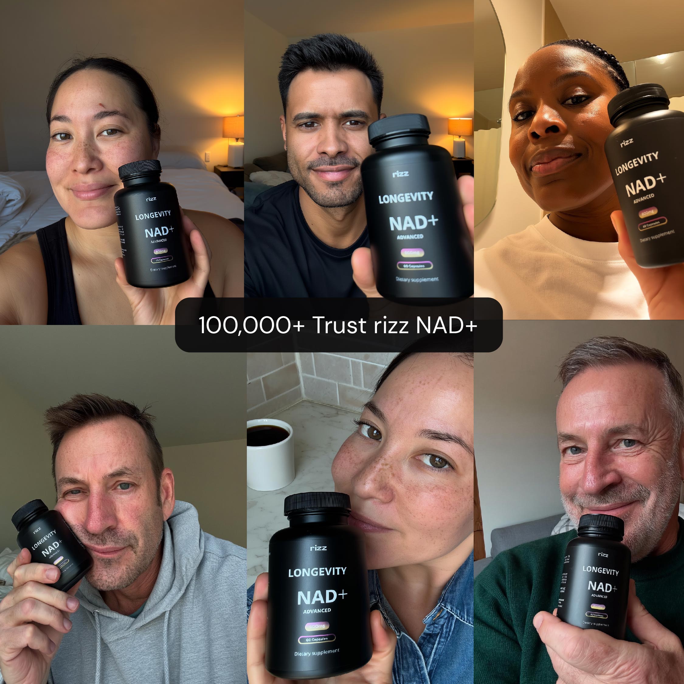 rizz NAD+ Advanced Anti-Aging Supplement With Resveratrol