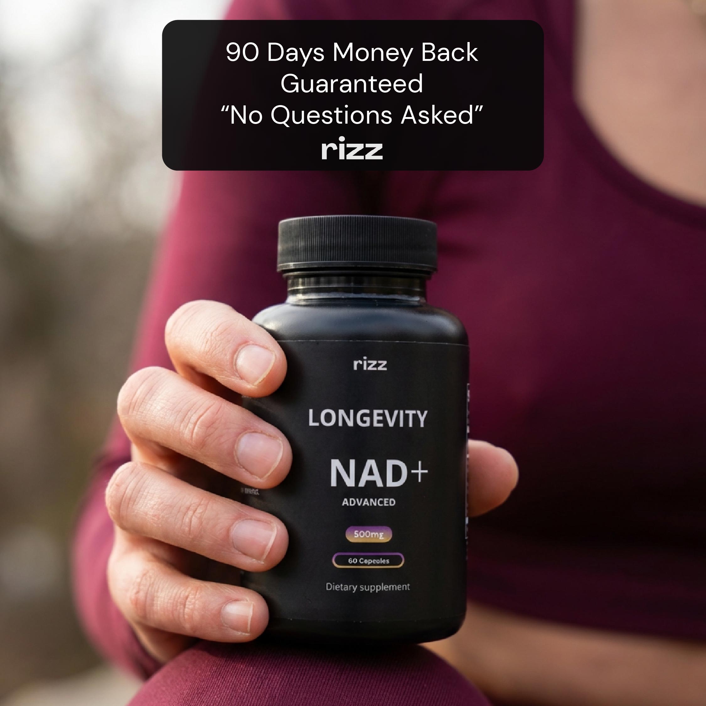 rizz NAD+ Advanced Anti-Aging Supplement With Resveratrol