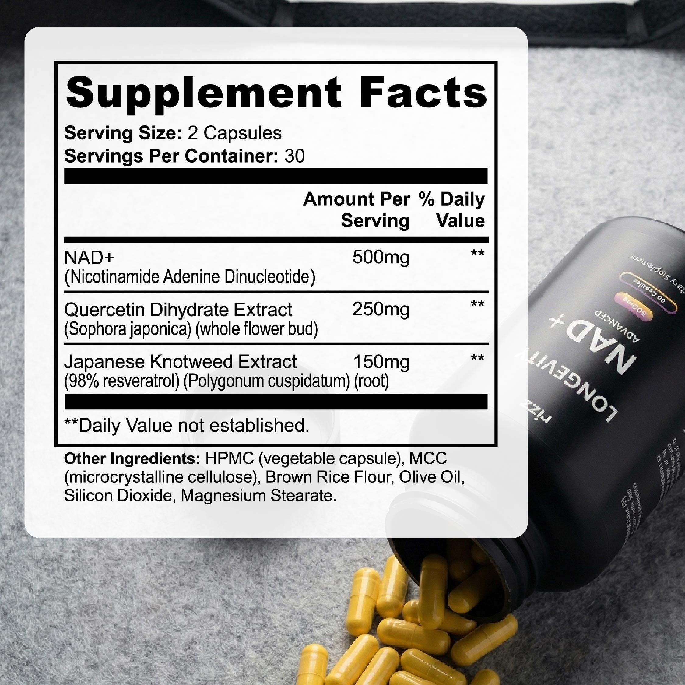 rizz NAD+ Advanced Anti-Aging Supplement With Resveratrol